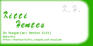 kitti hentes business card